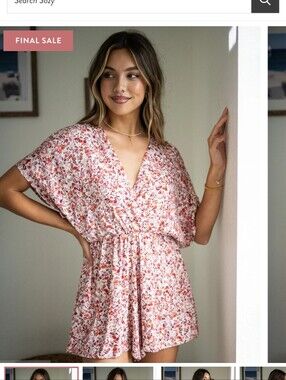 NEW Sozy Floral Romper Size XS